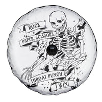 Art Skull Spare Tire Cover Rock Paper Scissors Throat Punch I Win - Wonder Print Shop