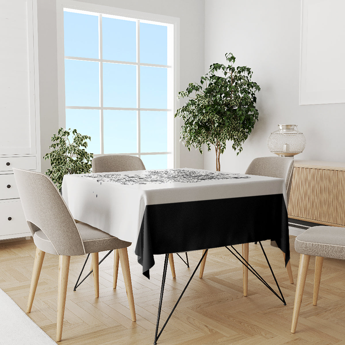 Art Skull Tablecloth Rock Paper Scissors Throat Punch I Win - Wonder Print Shop