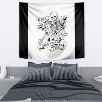 Art Skull Tapestry Rock Paper Scissors Throat Punch I Win - Wonder Print Shop