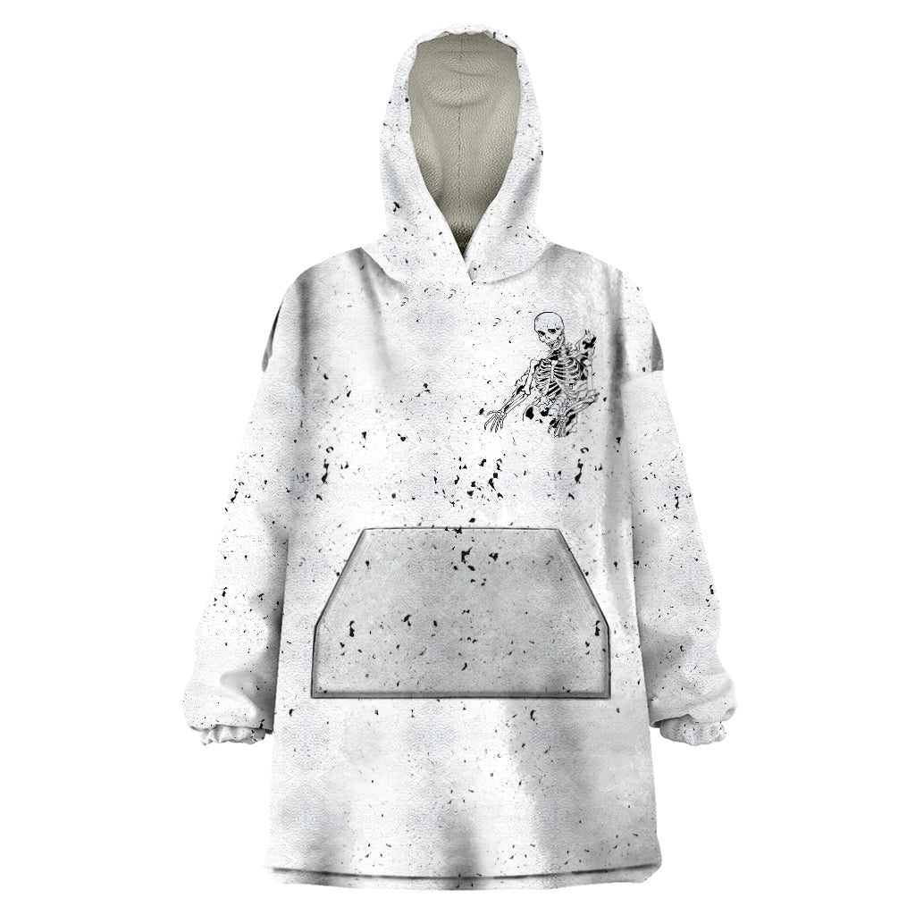 Art Skull Wearable Blanket Hoodie Rock Paper Scissors Throat Punch I Win - Wonder Print Shop