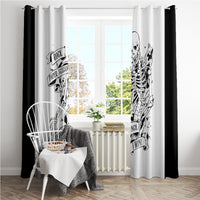 Art Skull Window Curtain Rock Paper Scissors Throat Punch I Win - Wonder Print Shop