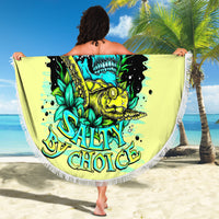 Turtle Skull Beach Blanket Sassy Since Birth Salty By Choice - Wonder Print Shop