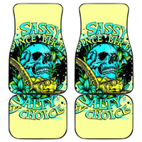 Turtle Skull Car Mats Sassy Since Birth Salty By Choice - Wonder Print Shop