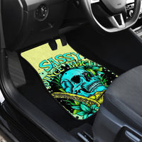 Turtle Skull Car Mats Sassy Since Birth Salty By Choice - Wonder Print Shop