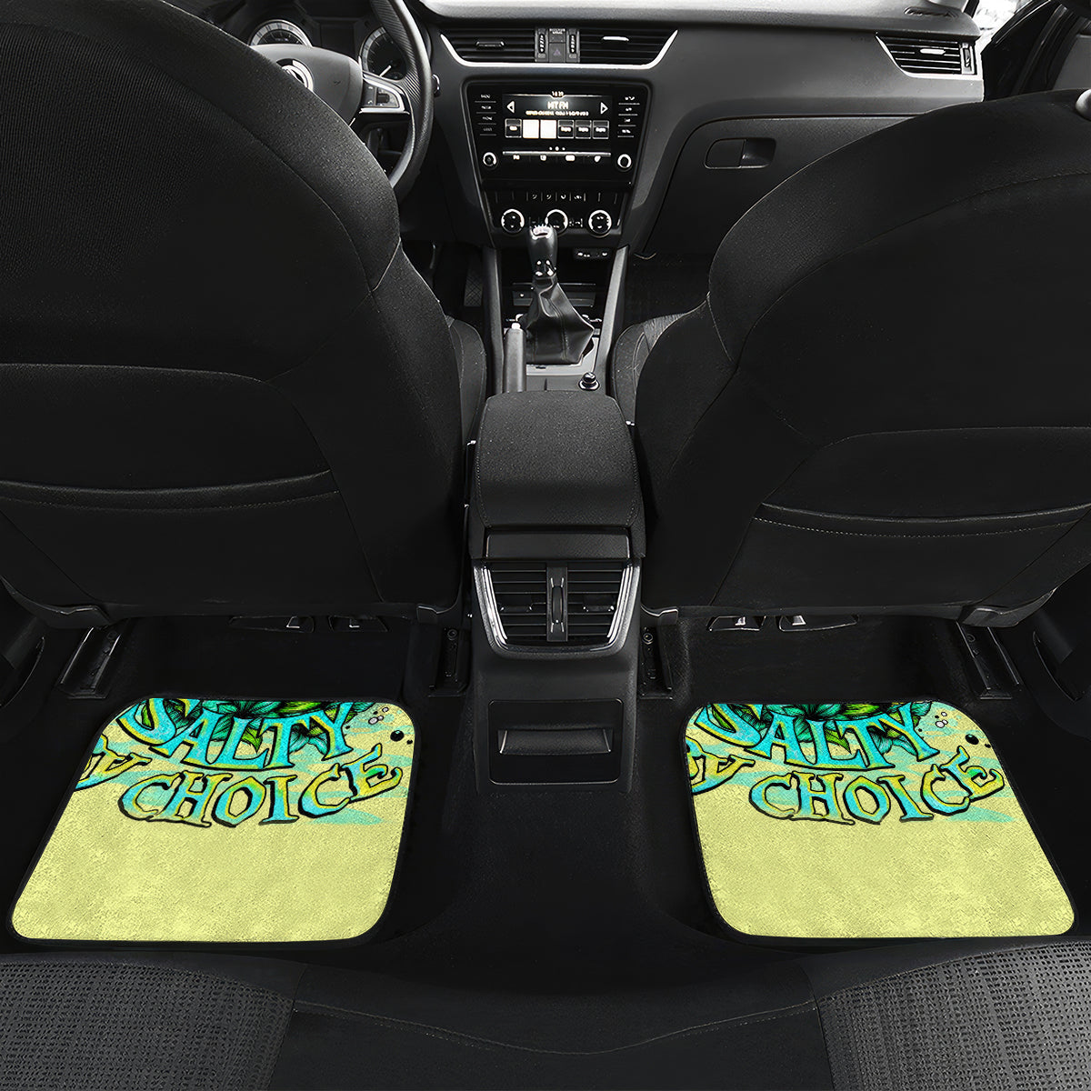 Turtle Skull Car Mats Sassy Since Birth Salty By Choice - Wonder Print Shop