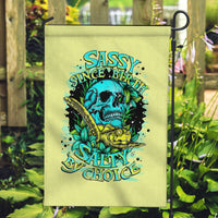 Turtle Skull Garden Flag Sassy Since Birth Salty By Choice - Wonder Print Shop