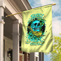 Turtle Skull Garden Flag Sassy Since Birth Salty By Choice - Wonder Print Shop