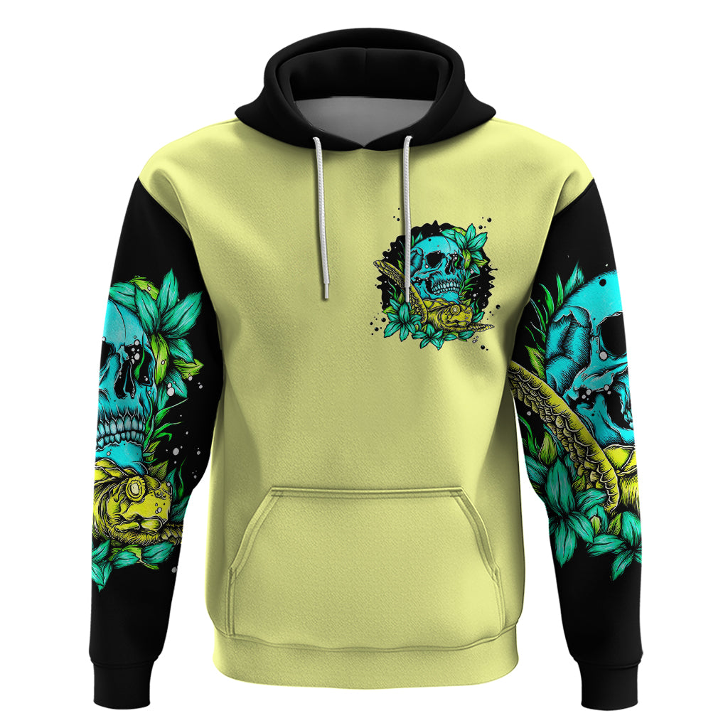 Turtle Skull Hoodie Sassy Since Birth Salty By Choice - Wonder Print Shop