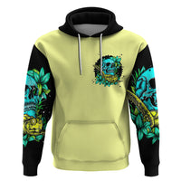 Turtle Skull Hoodie Sassy Since Birth Salty By Choice - Wonder Print Shop