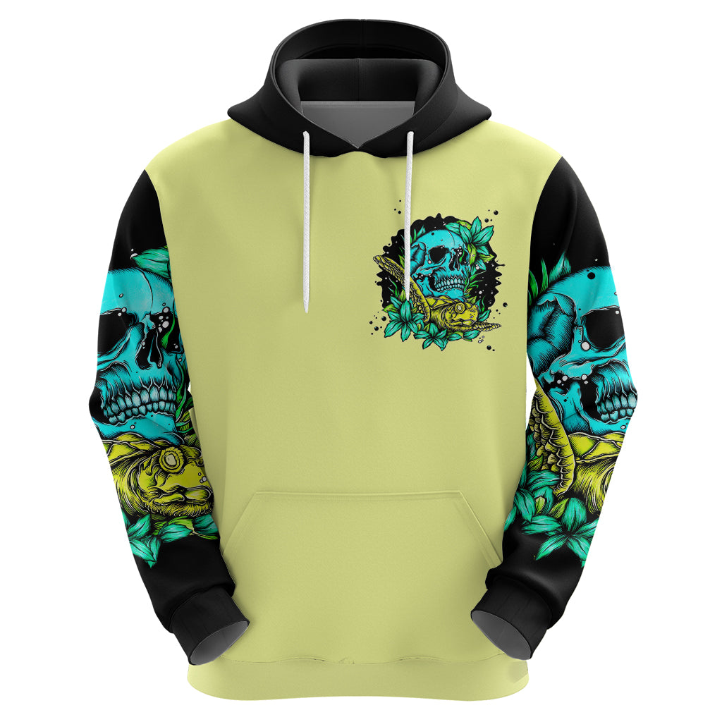 Turtle Skull Hoodie Sassy Since Birth Salty By Choice - Wonder Print Shop