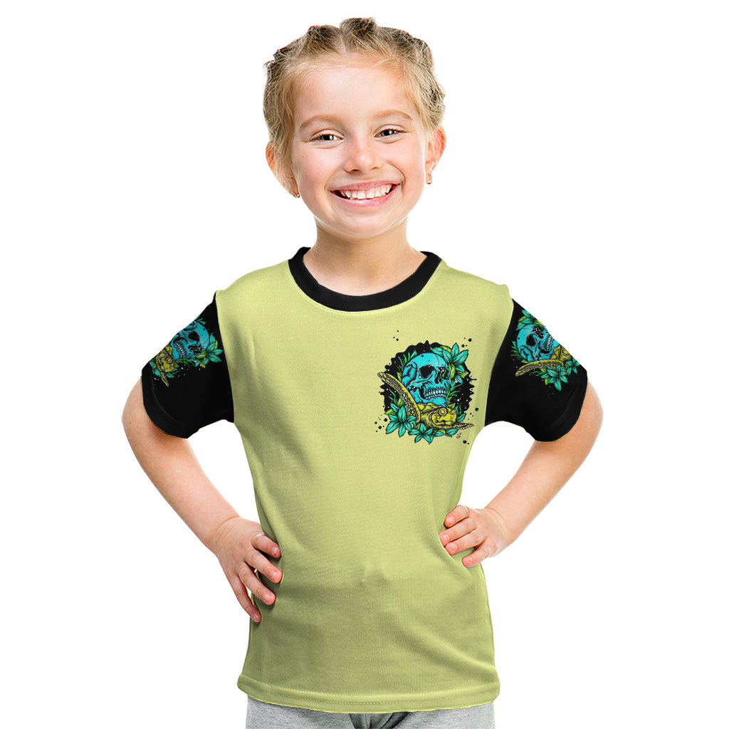 Turtle Skull Kid T Shirt Sassy Since Birth Salty By Choice - Wonder Print Shop