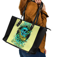 Turtle Skull Leather Tote Bag Sassy Since Birth Salty By Choice - Wonder Print Shop