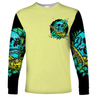 Turtle Skull Long Sleeve Shirt Sassy Since Birth Salty By Choice - Wonder Print Shop