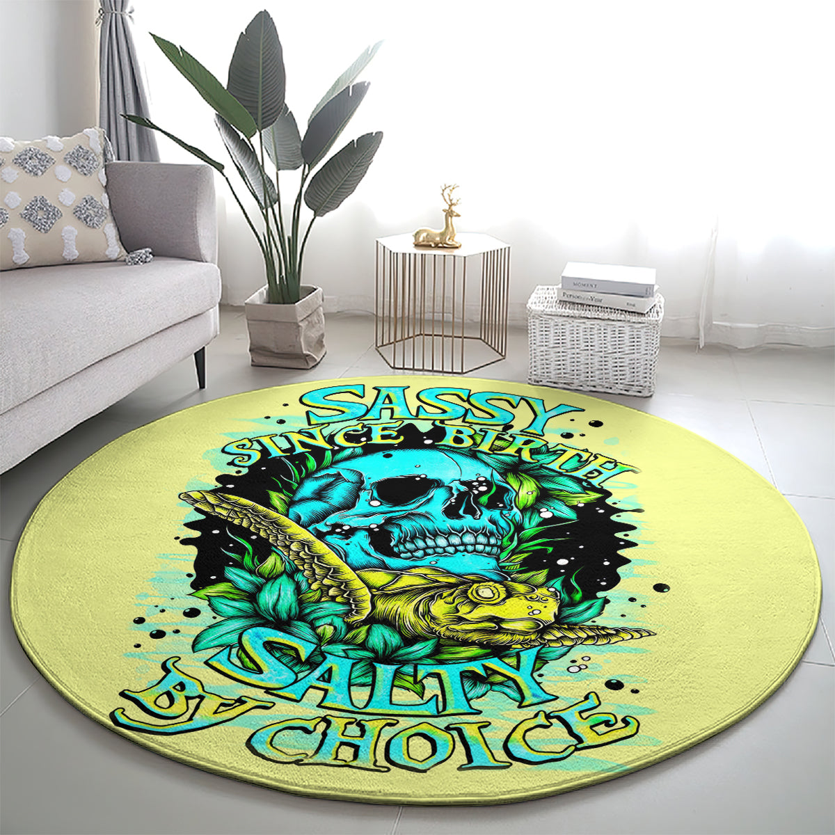 turtle-skull-round-carpet-sassy-since-birth-salty-by-choice