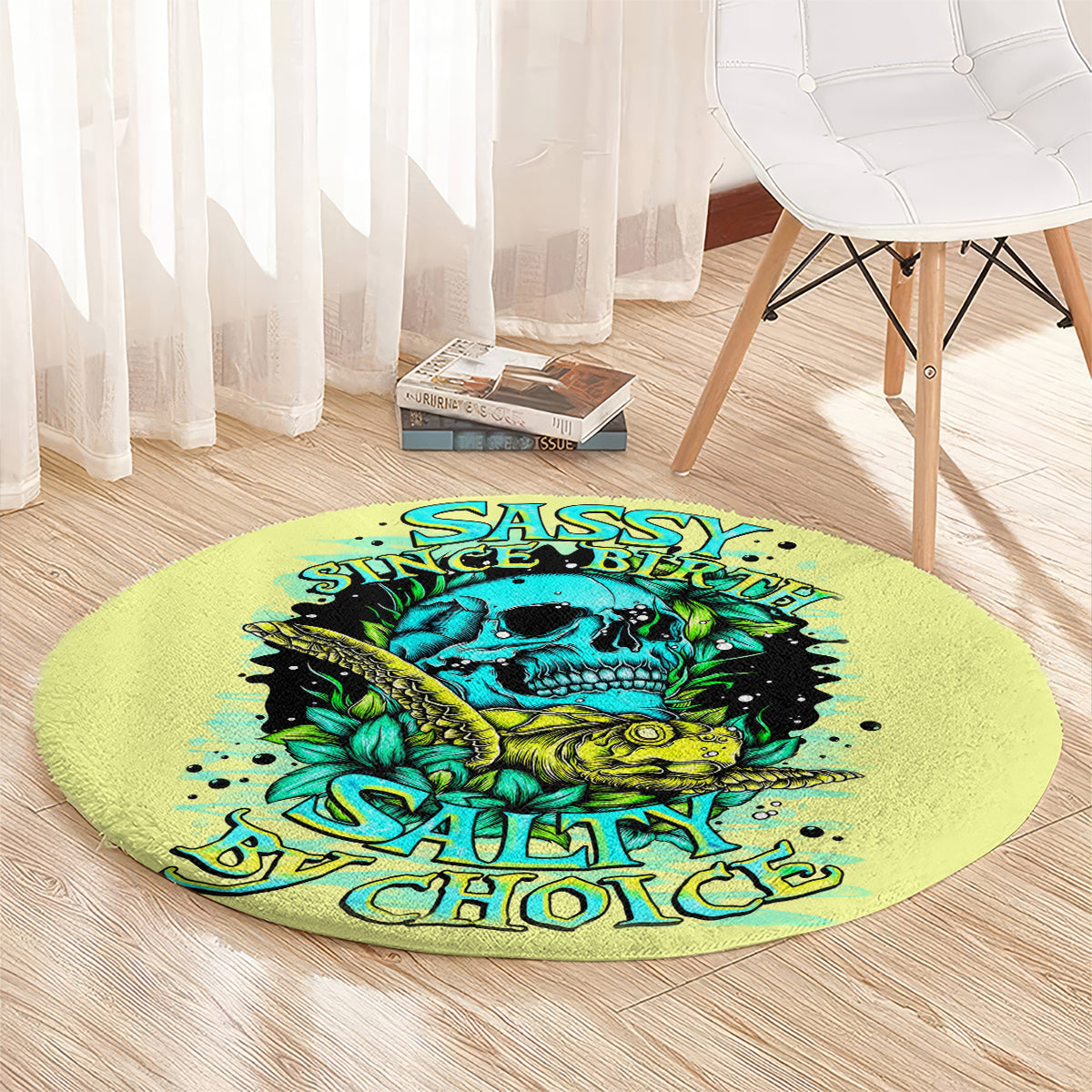 turtle-skull-round-carpet-sassy-since-birth-salty-by-choice