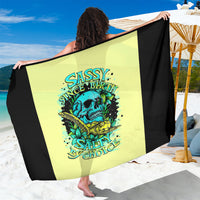 Turtle Skull Sarong Sassy Since Birth Salty By Choice - Wonder Print Shop
