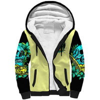 Turtle Skull Sherpa Hoodie Sassy Since Birth Salty By Choice - Wonder Print Shop