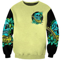 Turtle Skull Sweatshirt Sassy Since Birth Salty By Choice - Wonder Print Shop