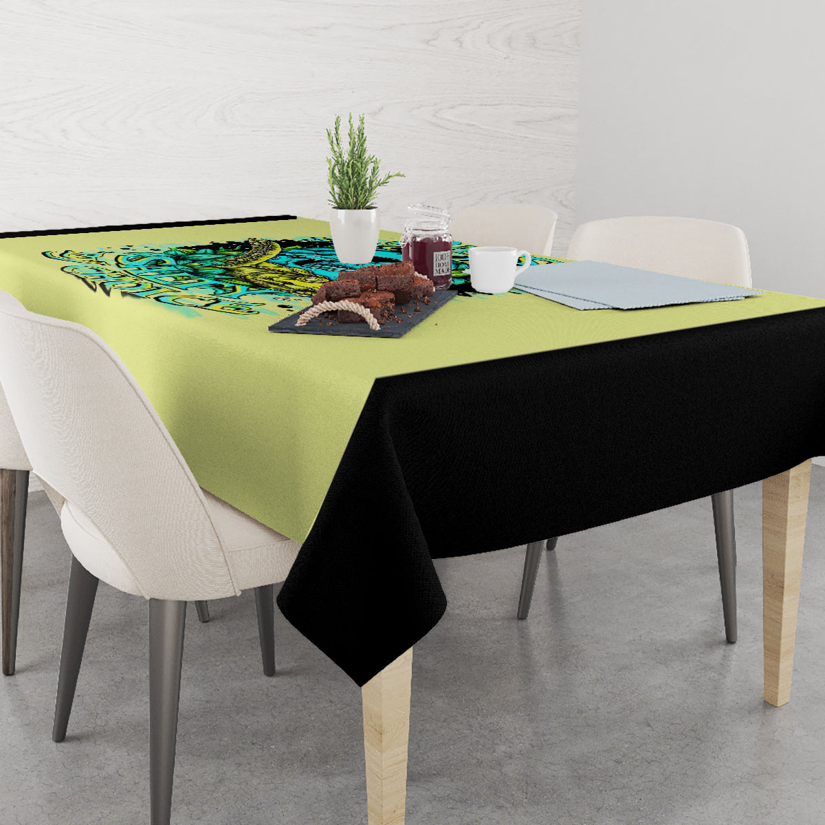 Turtle Skull Tablecloth Sassy Since Birth Salty By Choice - Wonder Print Shop