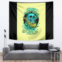 Turtle Skull Tapestry Sassy Since Birth Salty By Choice - Wonder Print Shop