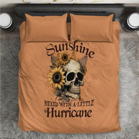 Sunflower Skull Bedding Set She Is Sunshine Mixed With A Little Hurricance - Wonder Print Shop
