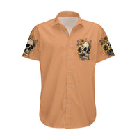 Sunflower Skull Hawaiian Shirt She Is Sunshine Mixed With A Little Hurricance - Wonder Print Shop