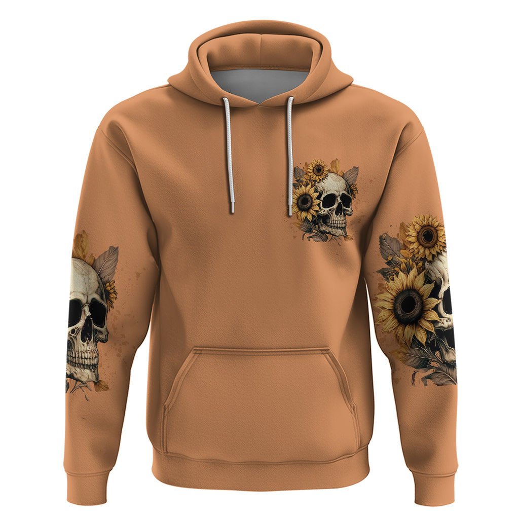 Sunflower Skull Hoodie She Is Sunshine Mixed With A Little Hurricance - Wonder Print Shop