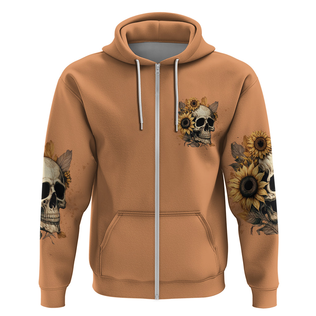 Sunflower Skull Hoodie She Is Sunshine Mixed With A Little Hurricance - Wonder Print Shop