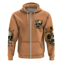 Sunflower Skull Hoodie She Is Sunshine Mixed With A Little Hurricance - Wonder Print Shop