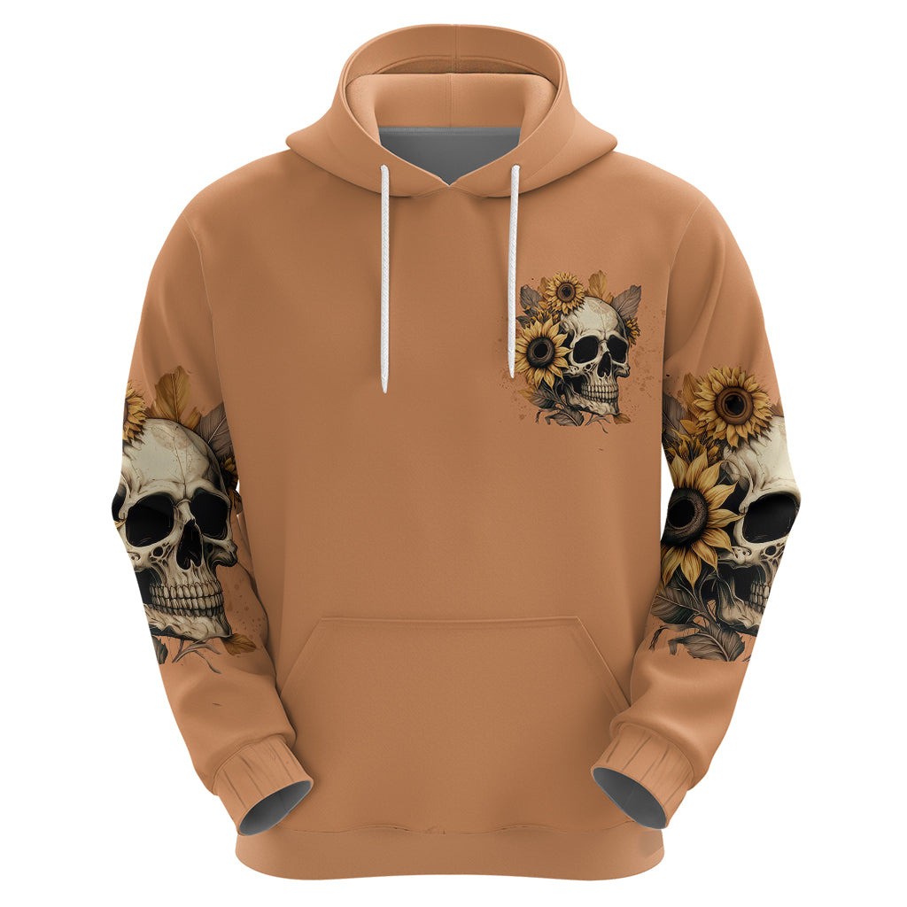 Sunflower Skull Hoodie She Is Sunshine Mixed With A Little Hurricance - Wonder Print Shop