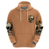 Sunflower Skull Hoodie She Is Sunshine Mixed With A Little Hurricance - Wonder Print Shop