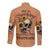 Sunflower Skull Long Sleeve Button Shirt She Is Sunshine Mixed With A Little Hurricance - Wonder Print Shop