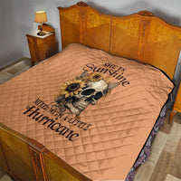 Sunflower Skull Quilt She Is Sunshine Mixed With A Little Hurricance - Wonder Print Shop
