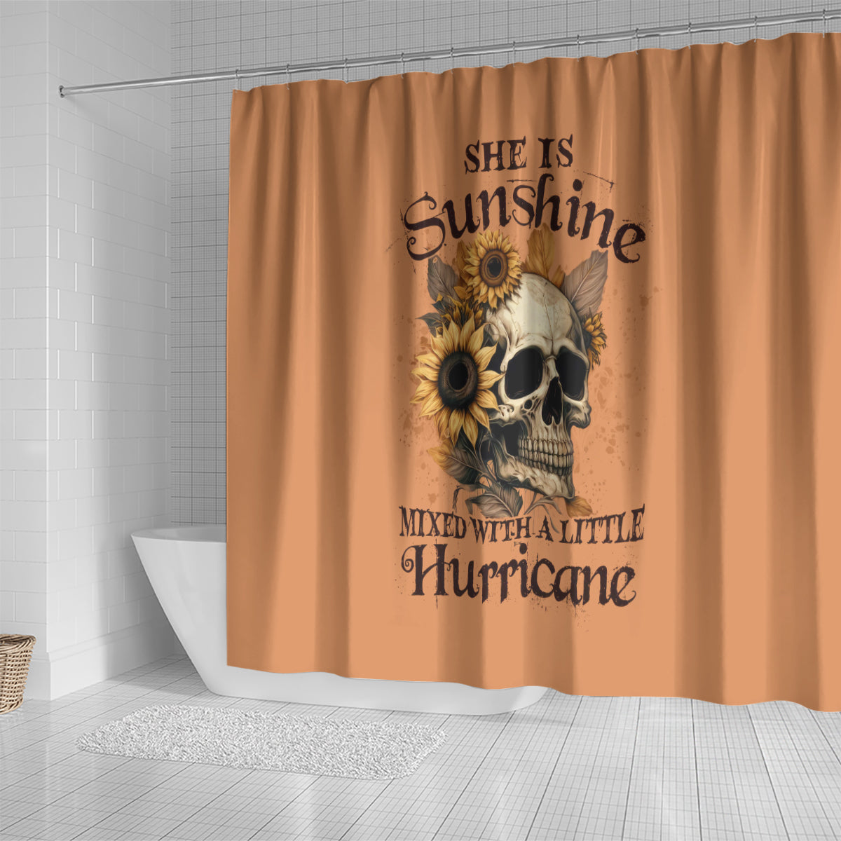 sunflower-skull-shower-curtain-she-is-sunshine-mixed-with-a-little-hurricance