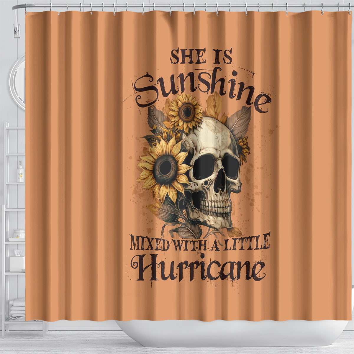 sunflower-skull-shower-curtain-she-is-sunshine-mixed-with-a-little-hurricance