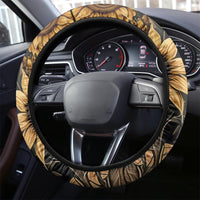 Sunflower Skull Steering Wheel Cover She Is Sunshine Mixed With A Little Hurricance - Wonder Print Shop