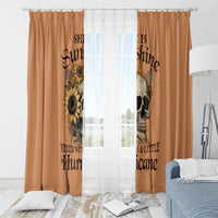 Sunflower Skull Window Curtain She Is Sunshine Mixed With A Little Hurricance - Wonder Print Shop