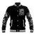 Three Skull Baseball Jacket Stuck Between Idk Idc And Idgaf - Wonder Print Shop