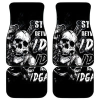Three Skull Car Mats Stuck Between Idk Idc And Idgaf - Wonder Print Shop