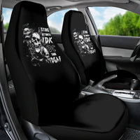 Three Skull Car Seat Cover Stuck Between Idk Idc And Idgaf - Wonder Print Shop