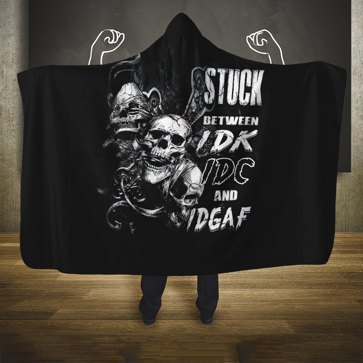 three-skull-hooded-blanket-stuck-between-idk-idc-and-idgaf