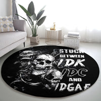 three-skull-round-carpet-stuck-between-idk-idc-and-idgaf