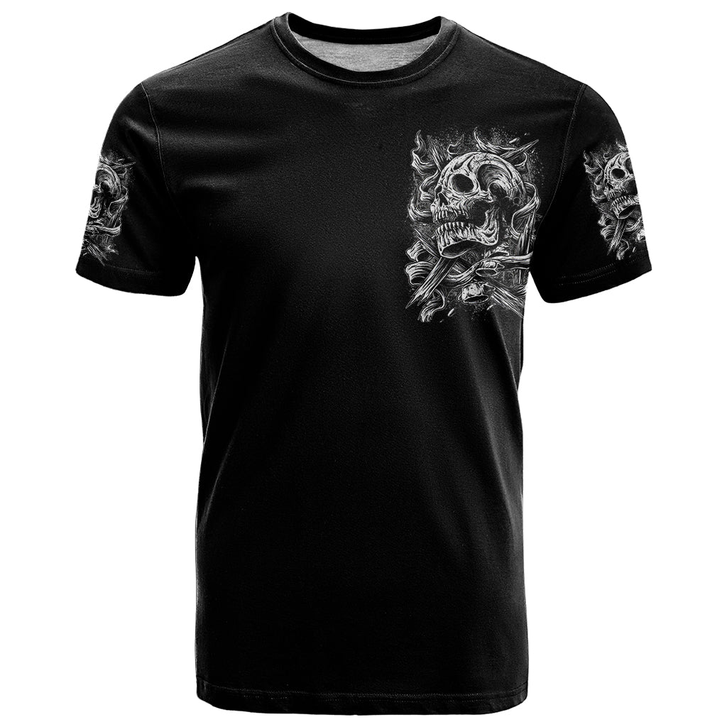 Three Skull T Shirt Stuck Between Idk Idc And Idgaf - Wonder Print Shop