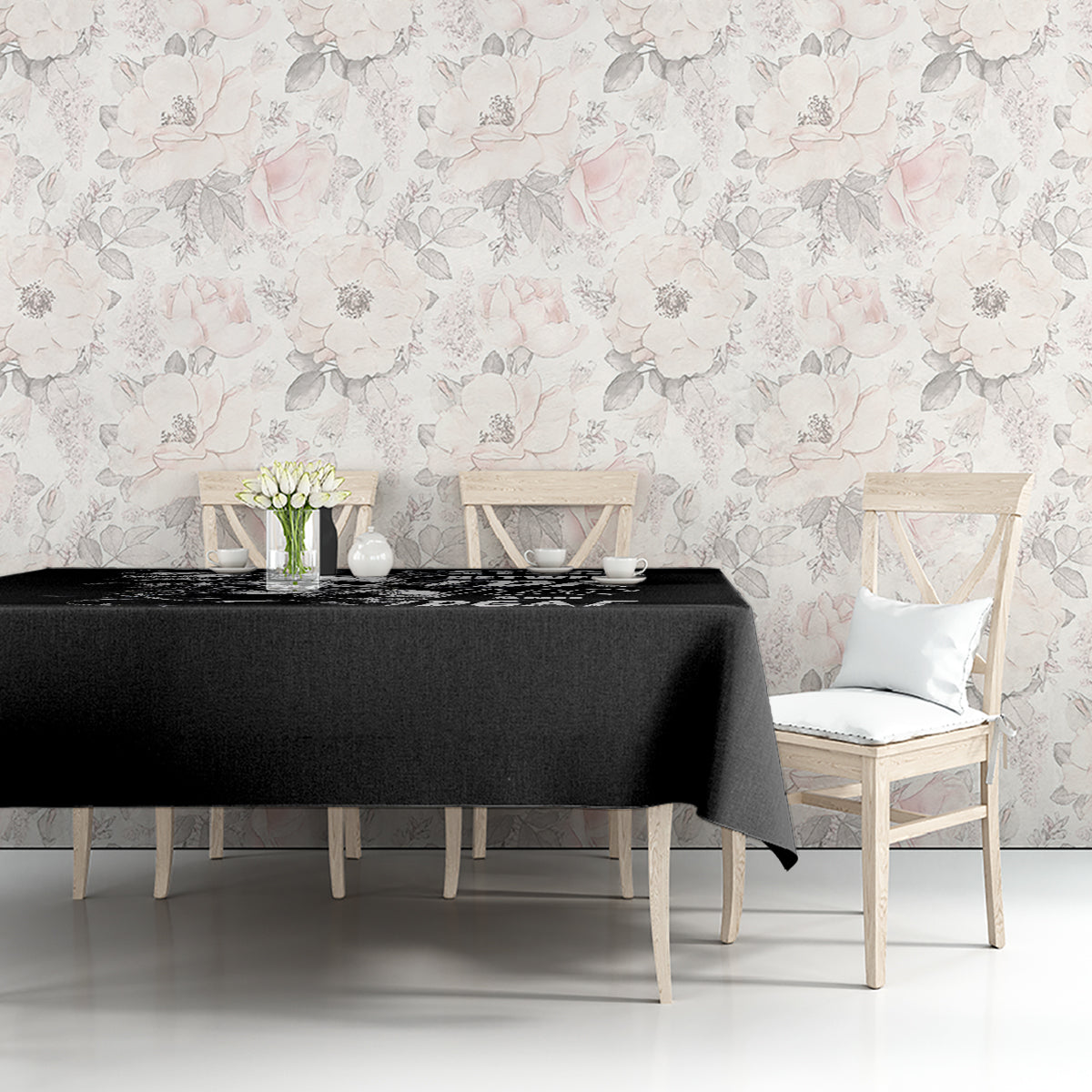 Three Skull Tablecloth Stuck Between Idk Idc And Idgaf - Wonder Print Shop