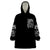 Three Skull Wearable Blanket Hoodie Stuck Between Idk Idc And Idgaf - Wonder Print Shop