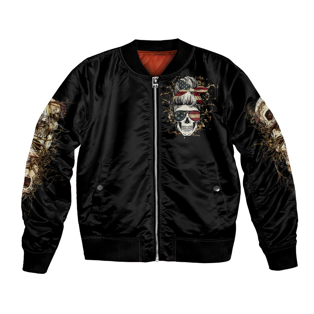 Wire Skull Bomber Jacket Stuck Between Idk Idc And Idgaf - Wonder Print Shop