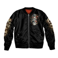 Wire Skull Bomber Jacket Stuck Between Idk Idc And Idgaf - Wonder Print Shop