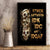 Wire Skull Canvas Wall Art Stuck Between Idk Idc And Idgaf - Wonder Print Shop