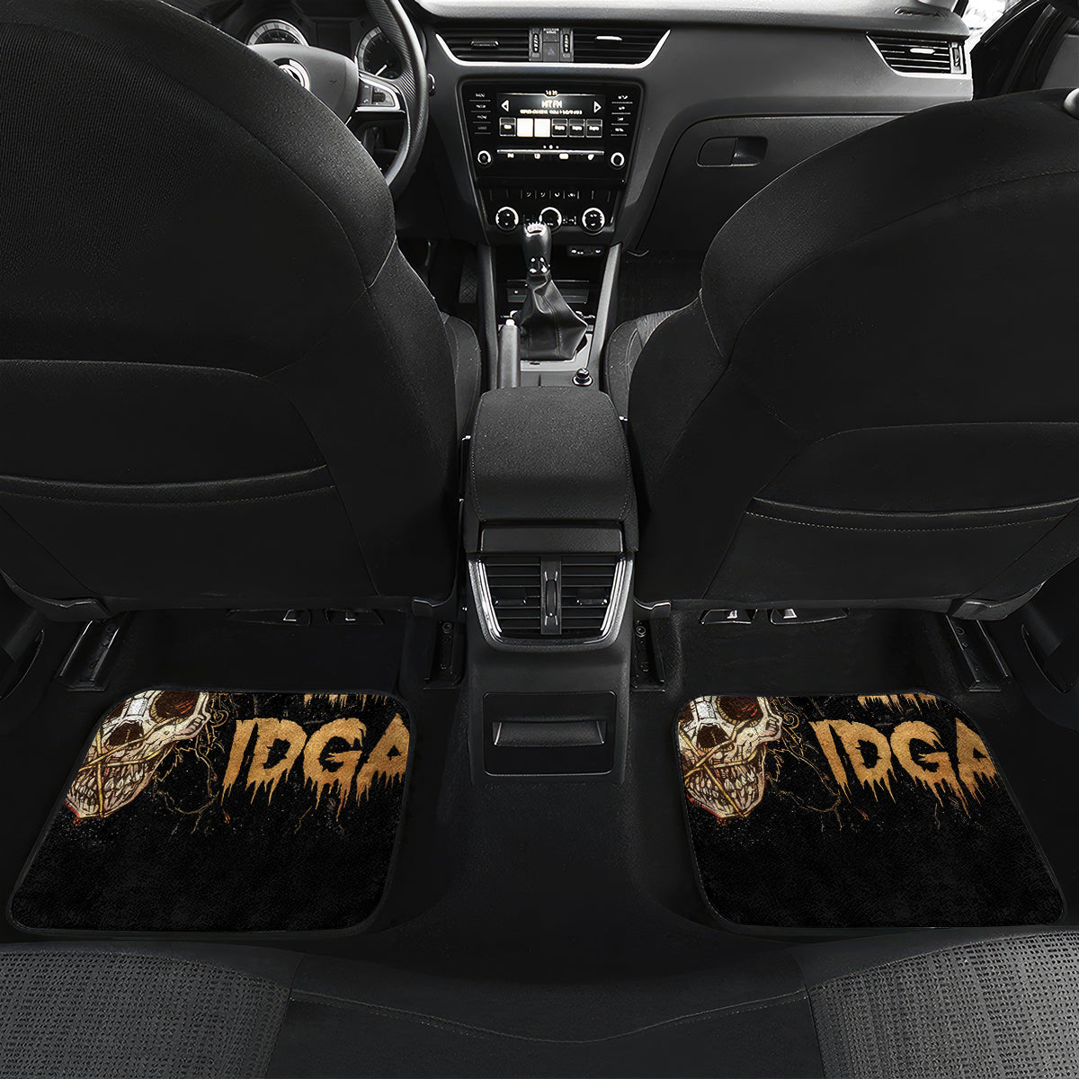 Wire Skull Car Mats Stuck Between Idk Idc And Idgaf - Wonder Print Shop