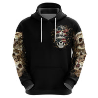 Wire Skull Hoodie Stuck Between Idk Idc And Idgaf - Wonder Print Shop